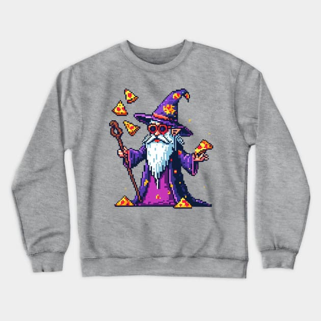 Pizza Wizard Crewneck Sweatshirt by PXLART